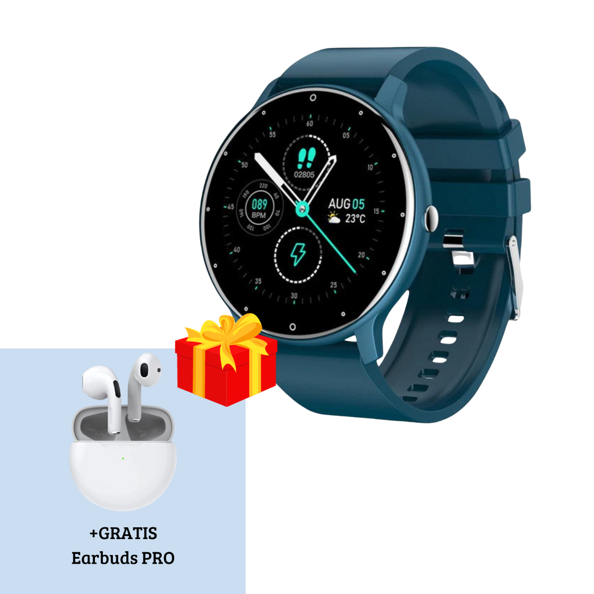 FitWatch™ S9 Smartwatch | Tijdelijk met GRATIS Earbuds PRO t.w.v. €39.95